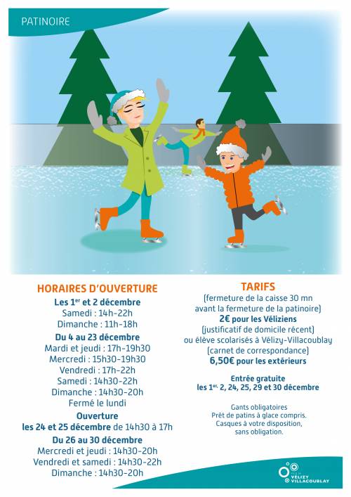 La patinoire fait son retour à Vélizy-Villacoublay pour les fêtes de fin d'année !