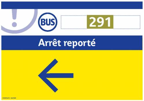 BUS 291 : arrêt reporté