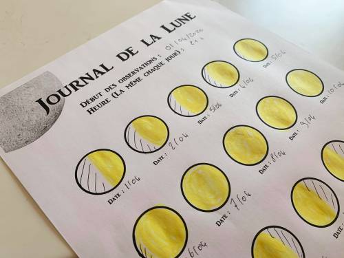 Activité enfant : Le journal de la Lune