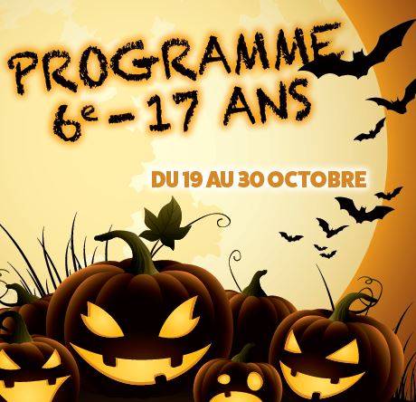 Vacances d'automne : demandez le programme des activités jeunesse  ! 