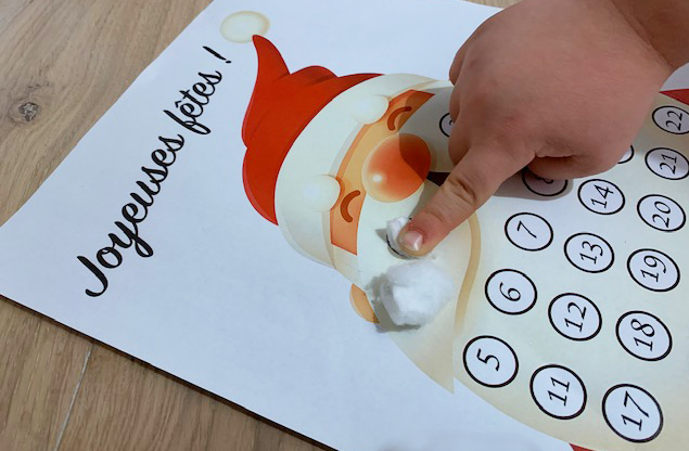 Activité enfant : calendrier de l'avent fait maison