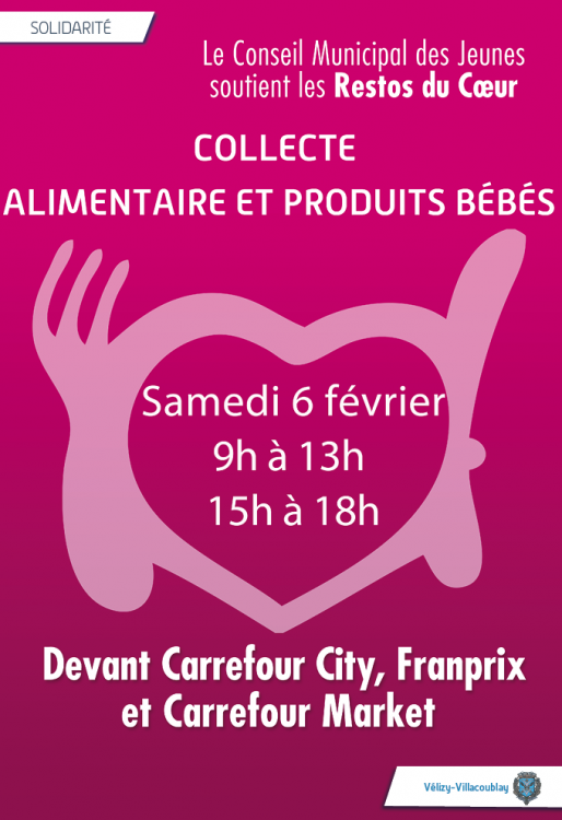 Restos du coeur : collecte alimentaire le 6 février