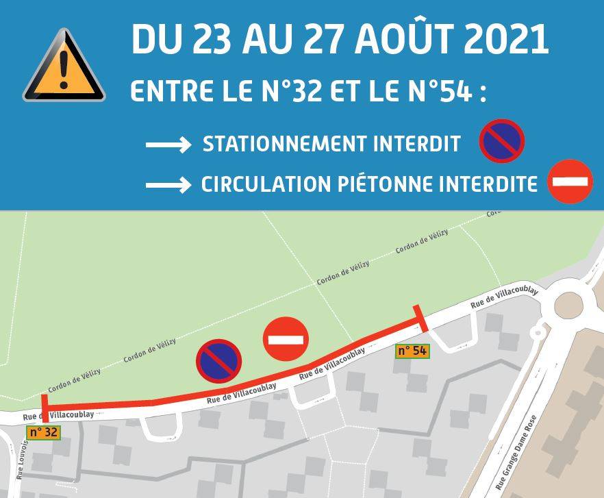 Info Travaux : rue de Villacoublay