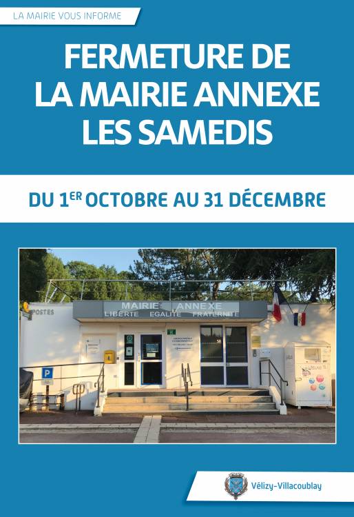 Fermeture de la mairie annexe les samedis