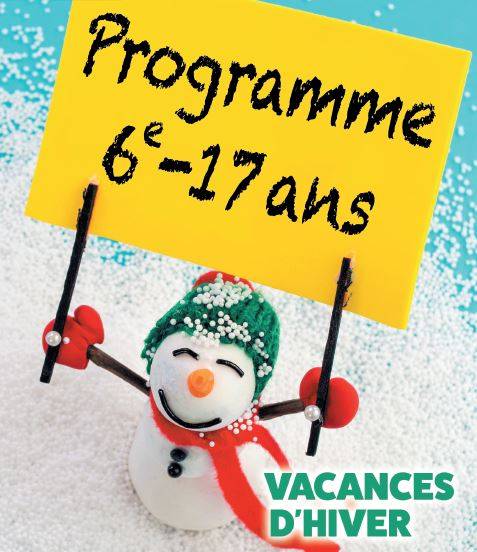 Vacances d'hiver : inscrivez-vous !