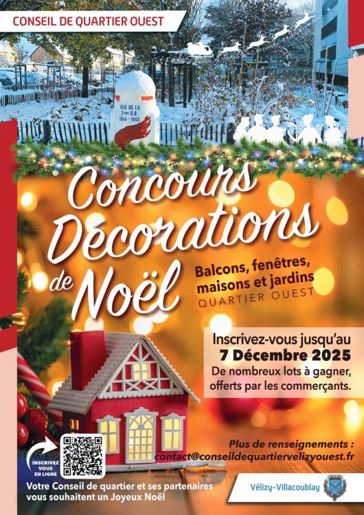 Concours de décorations de Noël du conseil de quartier de Vélizy-Ouest 