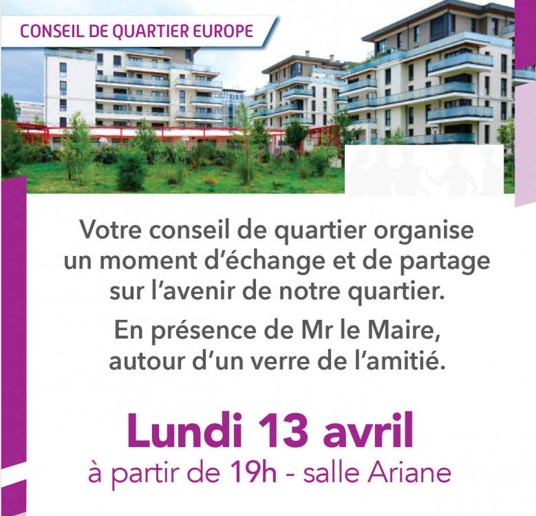 Réunion d'informations du conseils de quartier Europe